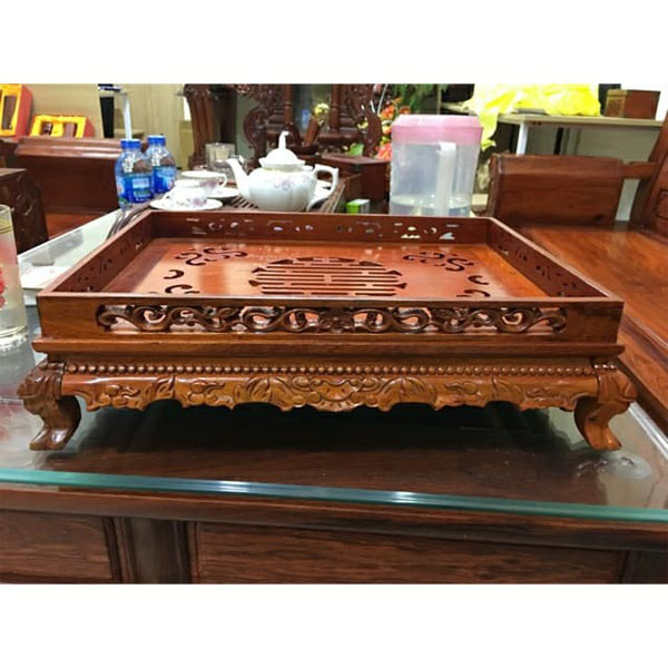 Khay trà gỗ hương loại lớn