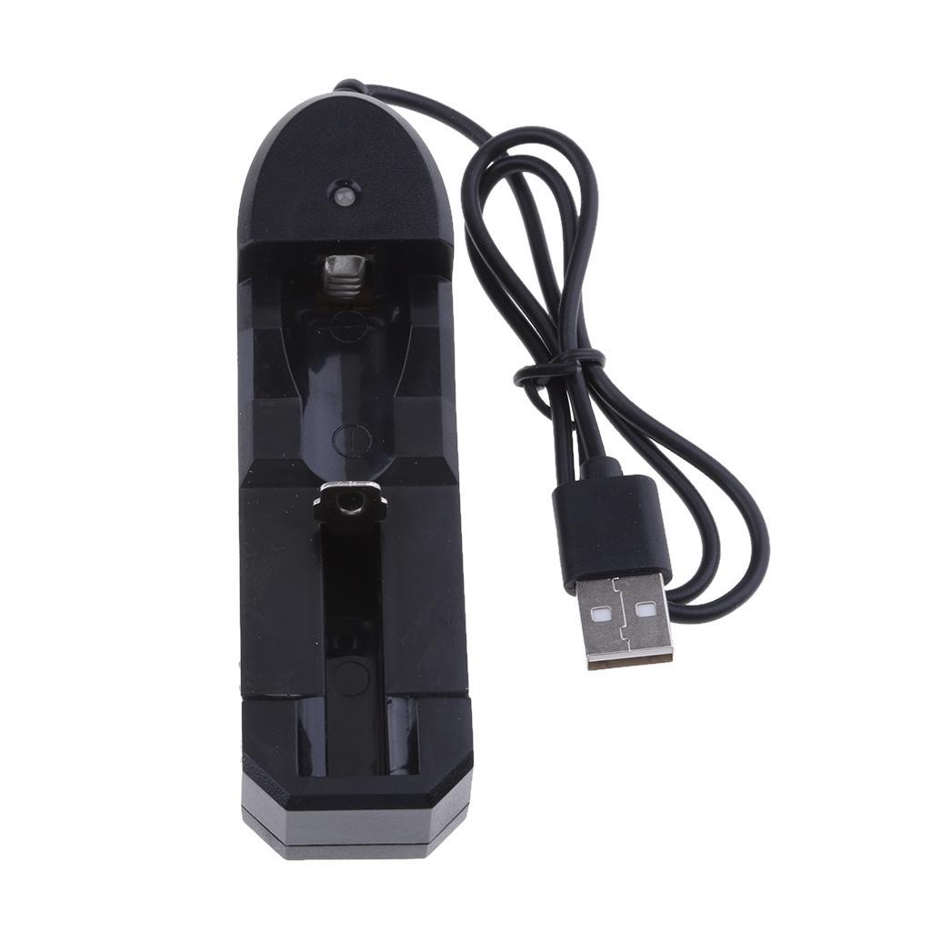 Premium Battery Charger For 18650 Lithium Rechargeable Batteries USB Cable