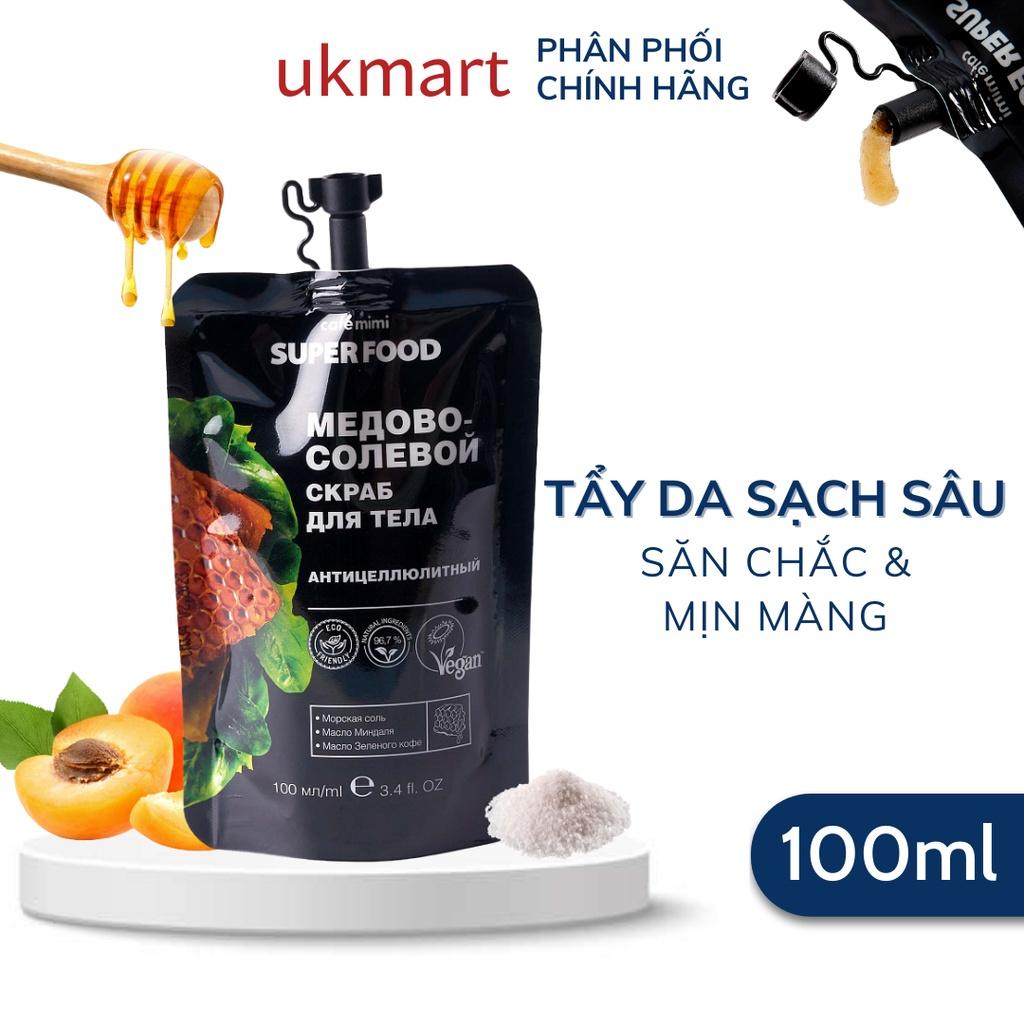 Muối Tẩy Tế Bào Chết Toàn Thân CAFÉ MIMI Chống Mỡ Cứng Cơ Thể 100ml Giúp Da Sáng Mịn, Đều Màu