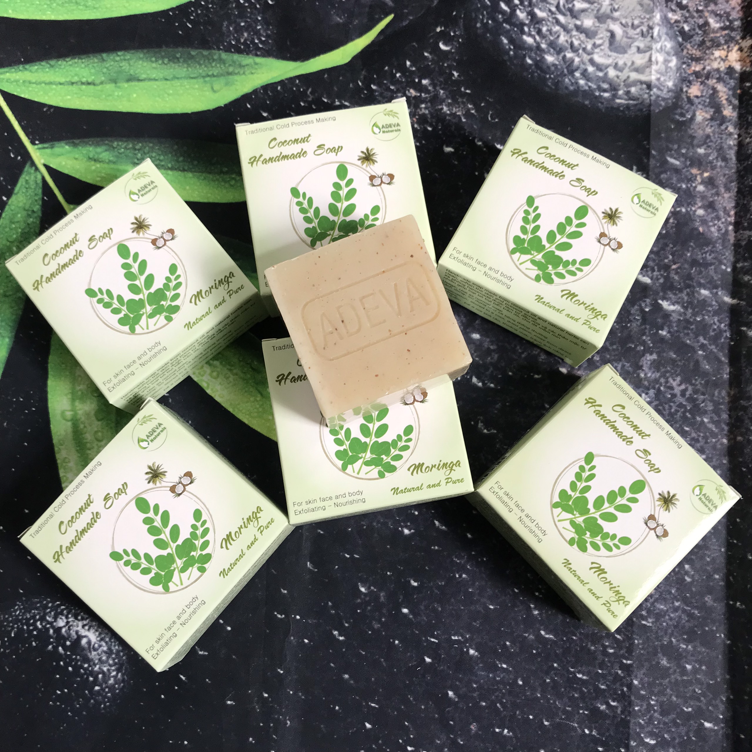 Xà phòng handmade Chùm ngây - set 6 soap Adeva Naturals