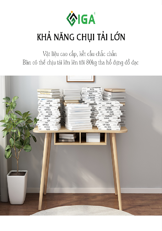 Bàn Làm Việc Có Ngăn Đựng Phong Cách Bắc Âu