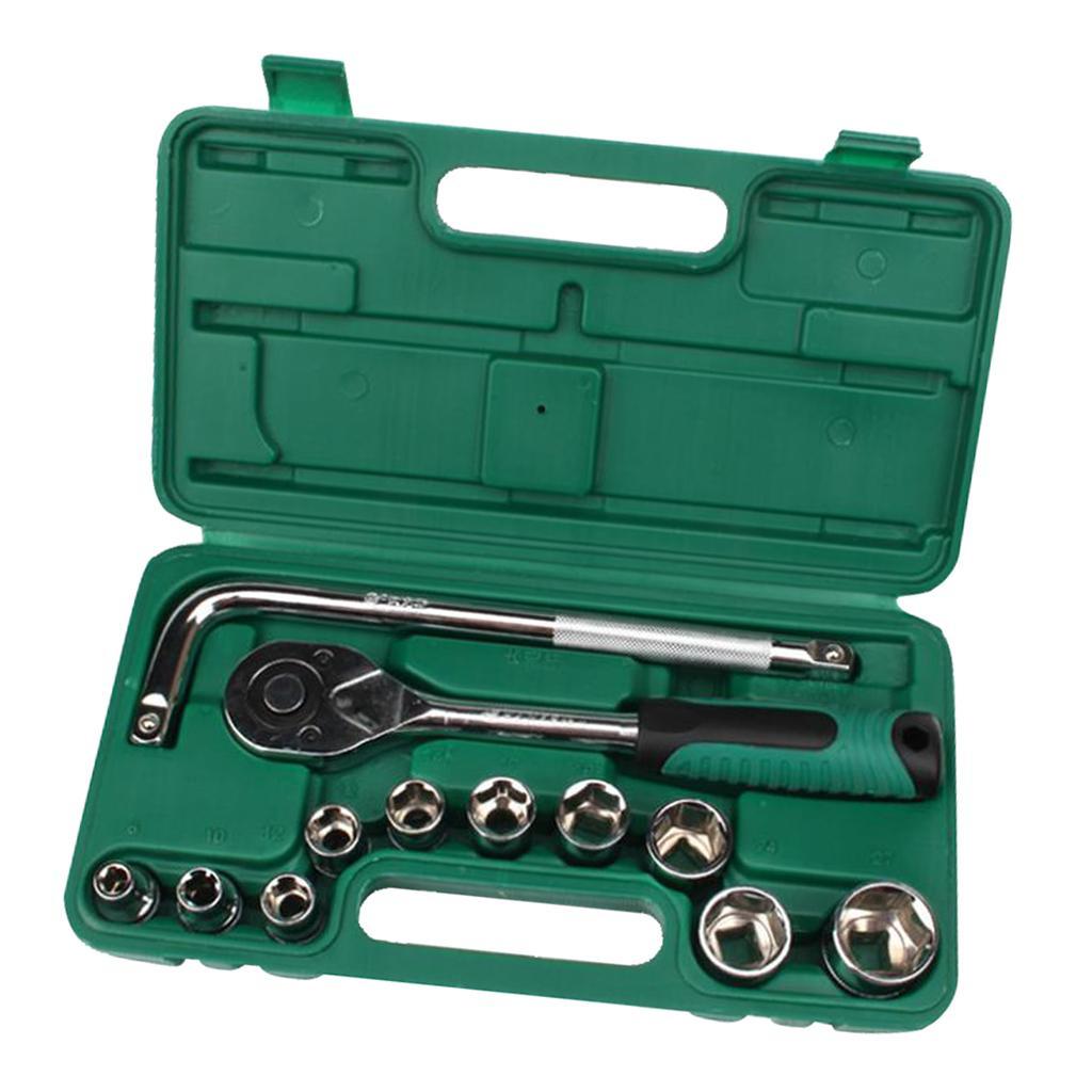 Socket Wrench Set 13pcs 1/2Inch Drive Ratchet Wrench Spanner for Repairing