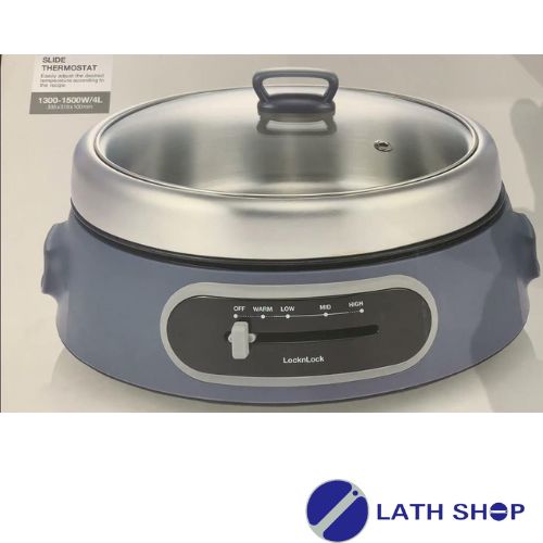 Nồi Điện Đa Năng LocknLock Multi Cooker With SS Pot 220-240V, 50/60Hz, 1300-1500W, 4L EJP542NVY – Màu navy - Hàng Chính Hãng