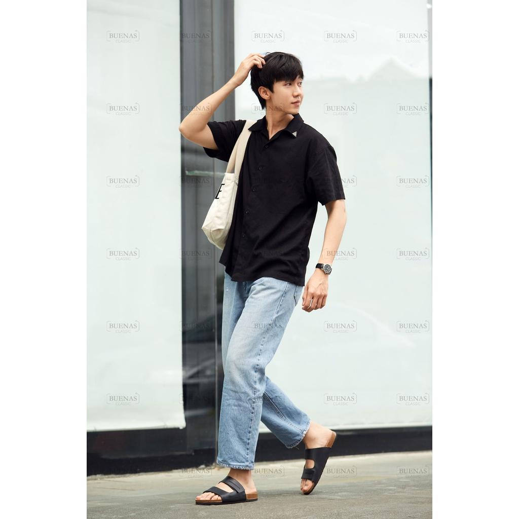 Dép đế trấu nam nữ unisex birken quai ngang Buenas - BU04