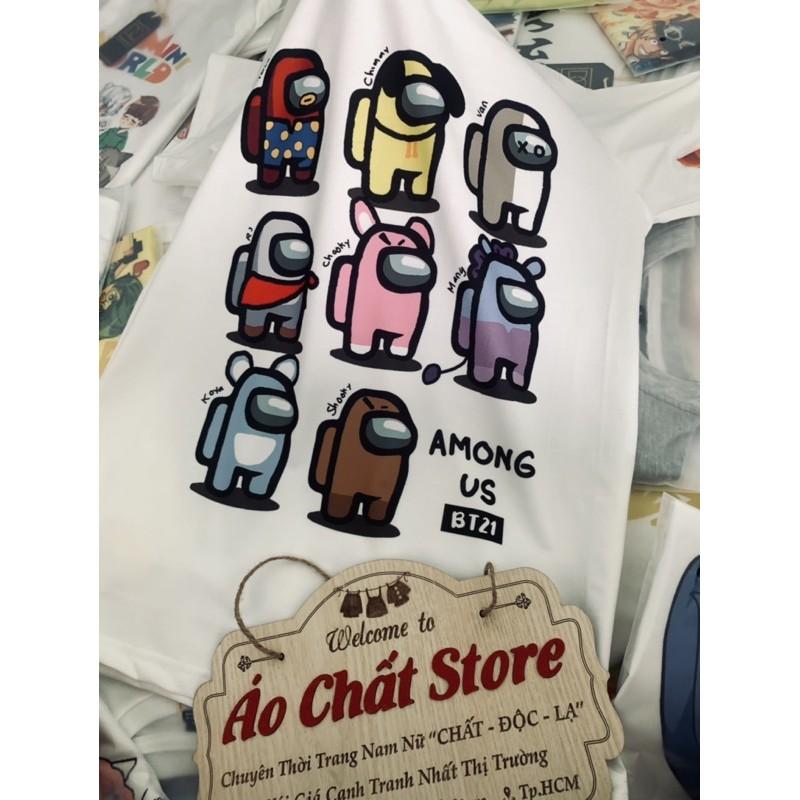 ÁO THUN AMONG US BT21 SIÊU ĐẸP | ÁO BT21 AMONG US VẢI ĐẸP AU14