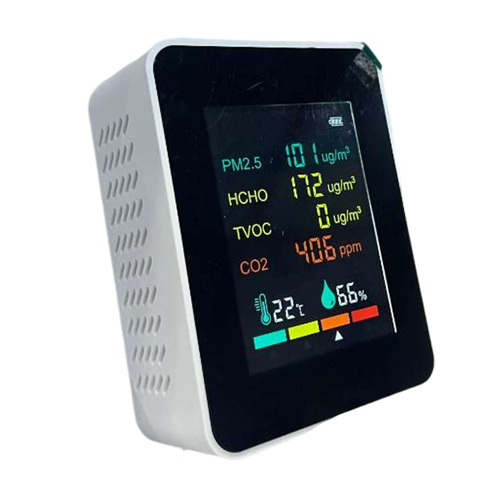 CO2 Temperature Humidity Monitor Humidity White