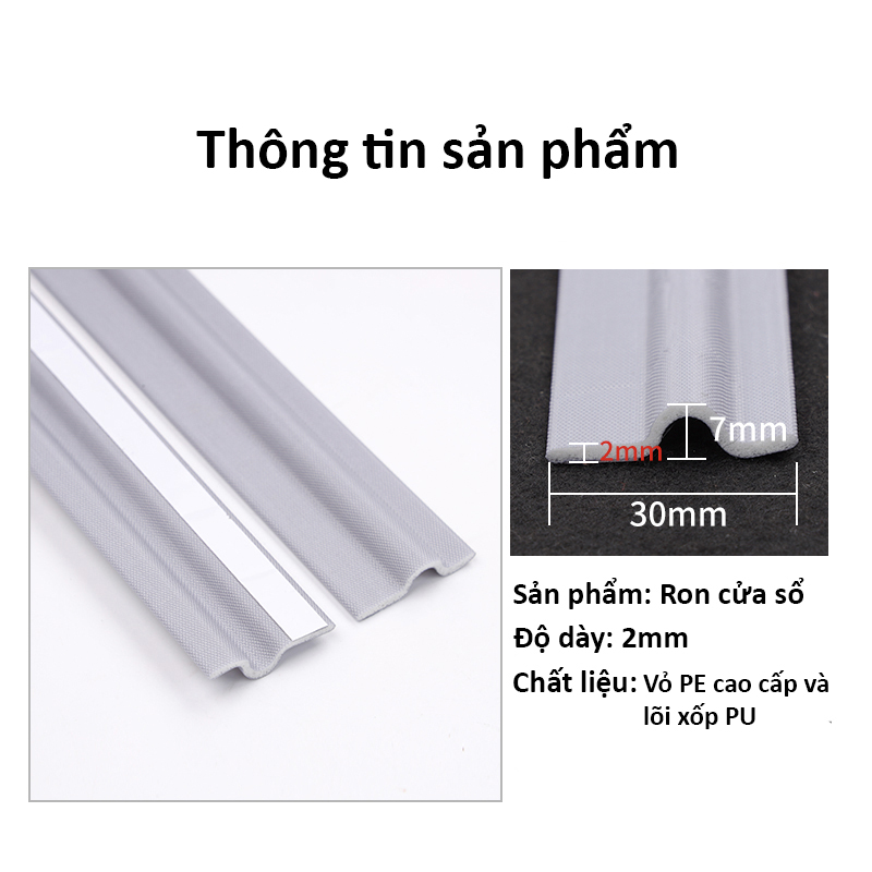 Ron dán cửa sổ chống ồn, bụi bẩn, gió lùa