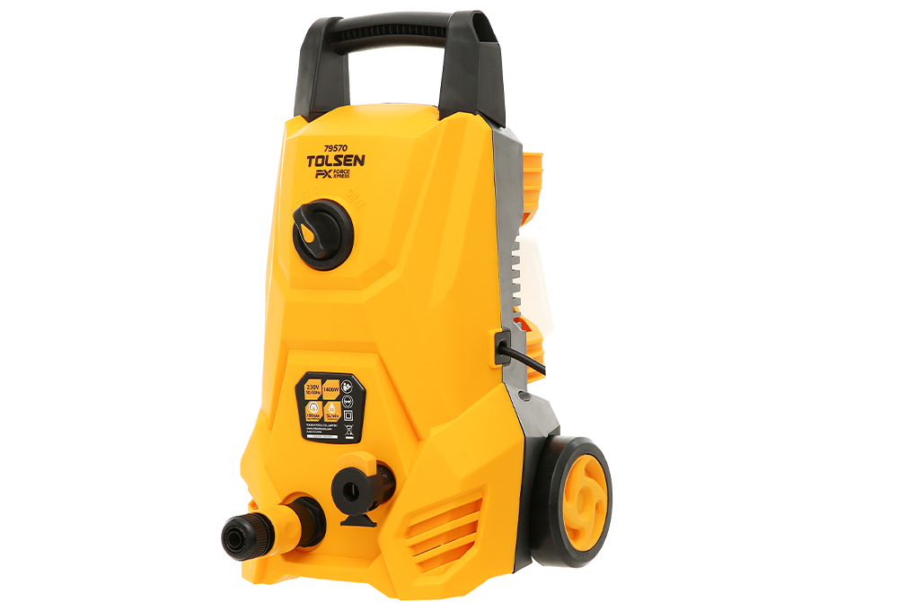 Máy phun xịt rửa xe áp lực cao TOLSEN 79570 1400W- Hàng chính hãng (Tặng kèm 5m dây cấp nước TOTAL THPH2001) - MÃ 79570B (GỒM 2 VÒI CAO ÁP 5M + 15M)
