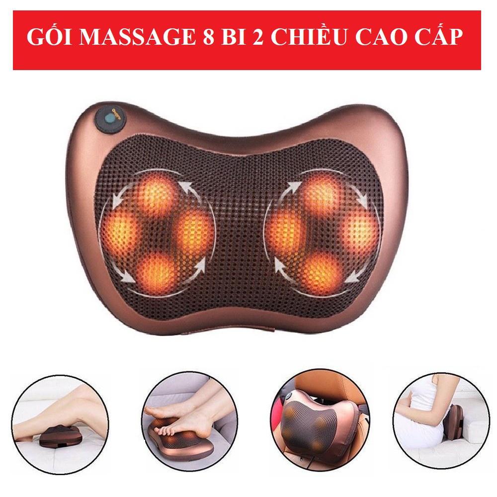 GỐI MASSAGE HỒNG NGOẠI 8 BI CÔNG NGHỆ NHẬT BẢN CAO CẤP