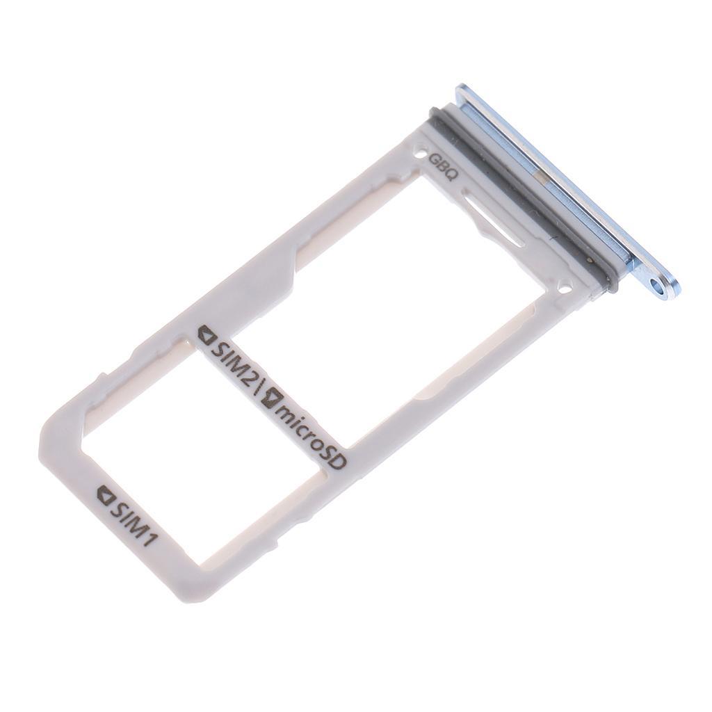 2PCS SIM Card+ Card Slot Tray for Samsung Galaxy S8 S8P Black+Blue