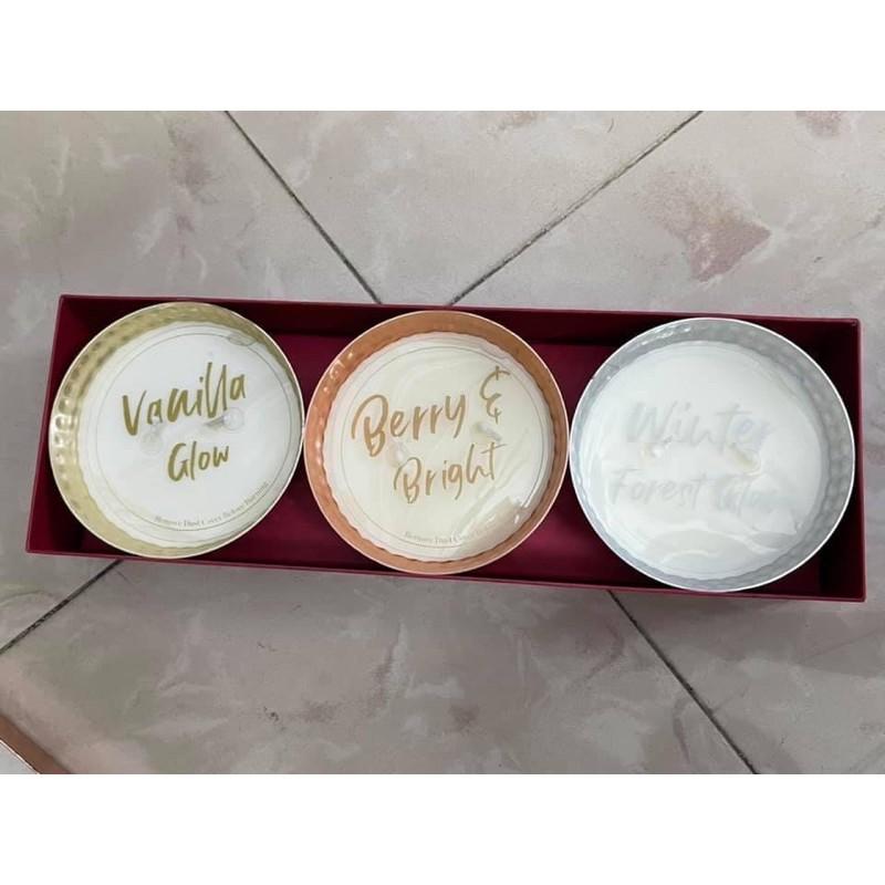 Hộp quà set 3 bát nến 2 bấc x 3 mùi - Scented candles gift set