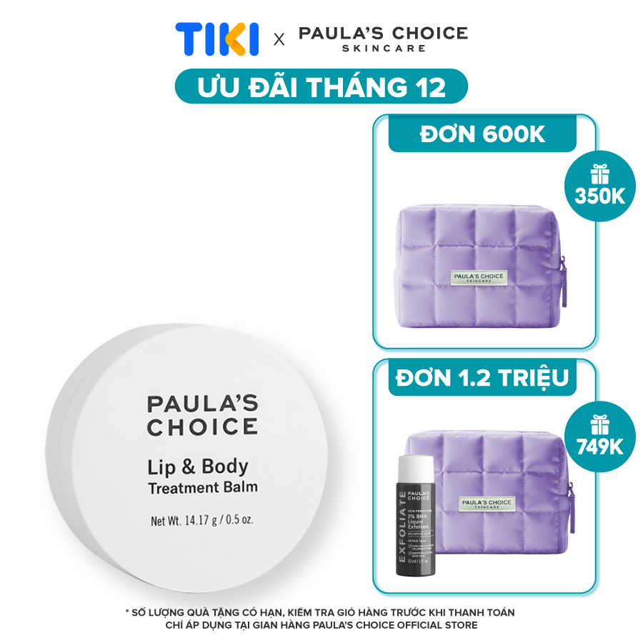 Kem hỗ trợ trị cho vùng da khô và nứt nẻ Paula's Choice Lip &amp; Body Treatment Balm 15g Mã: 5500