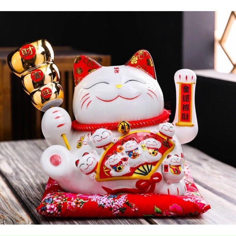 Mèo Thần Tài TM Bát tràng Thiên Kim Vạn Lượng - Mèo phong thuỷ