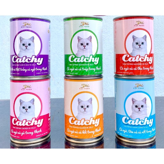 PATE CATCHY ĐỦ VỊ CHO MÈO DINH DƯỠNG THƠM NGON LON 400G
