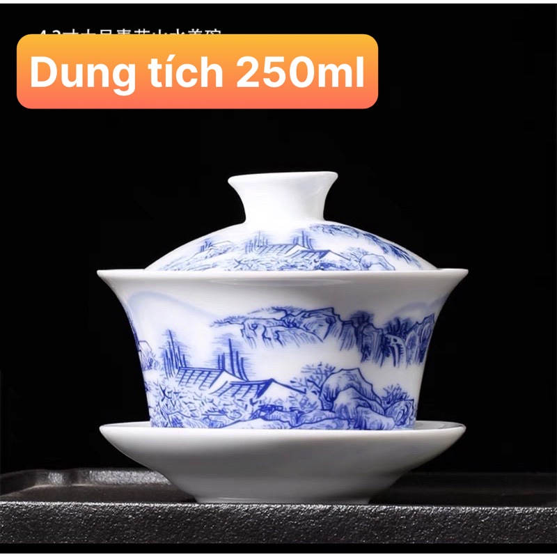 Chén trà có nắp cổ trang có sẵn