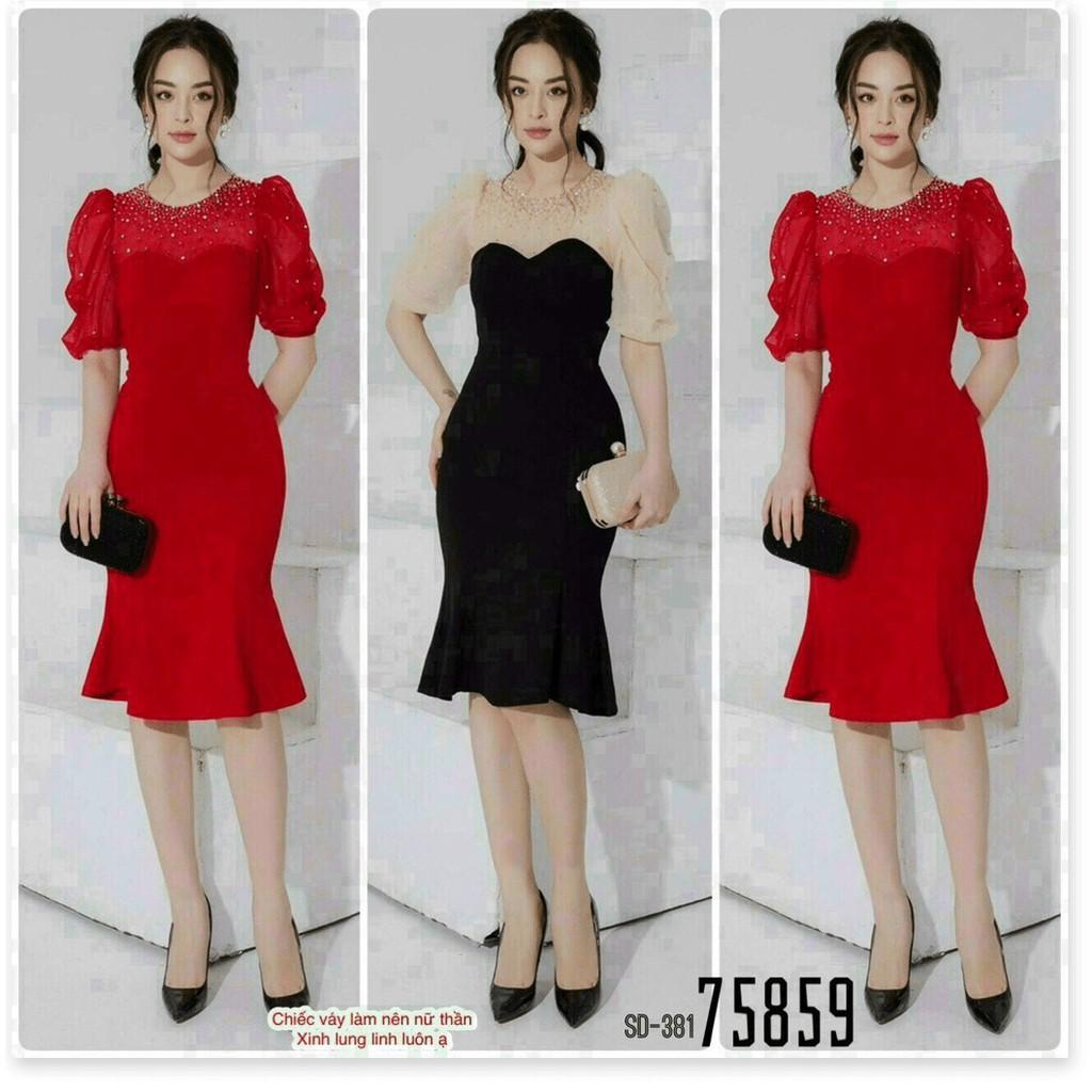 ĐẦM UMI ĐÍNH NGỌC MÀU SẮC XINH XẮN NHƯNG KHÔNG KÉM PHẦN SÁNG TRỌNG LANA FASHION