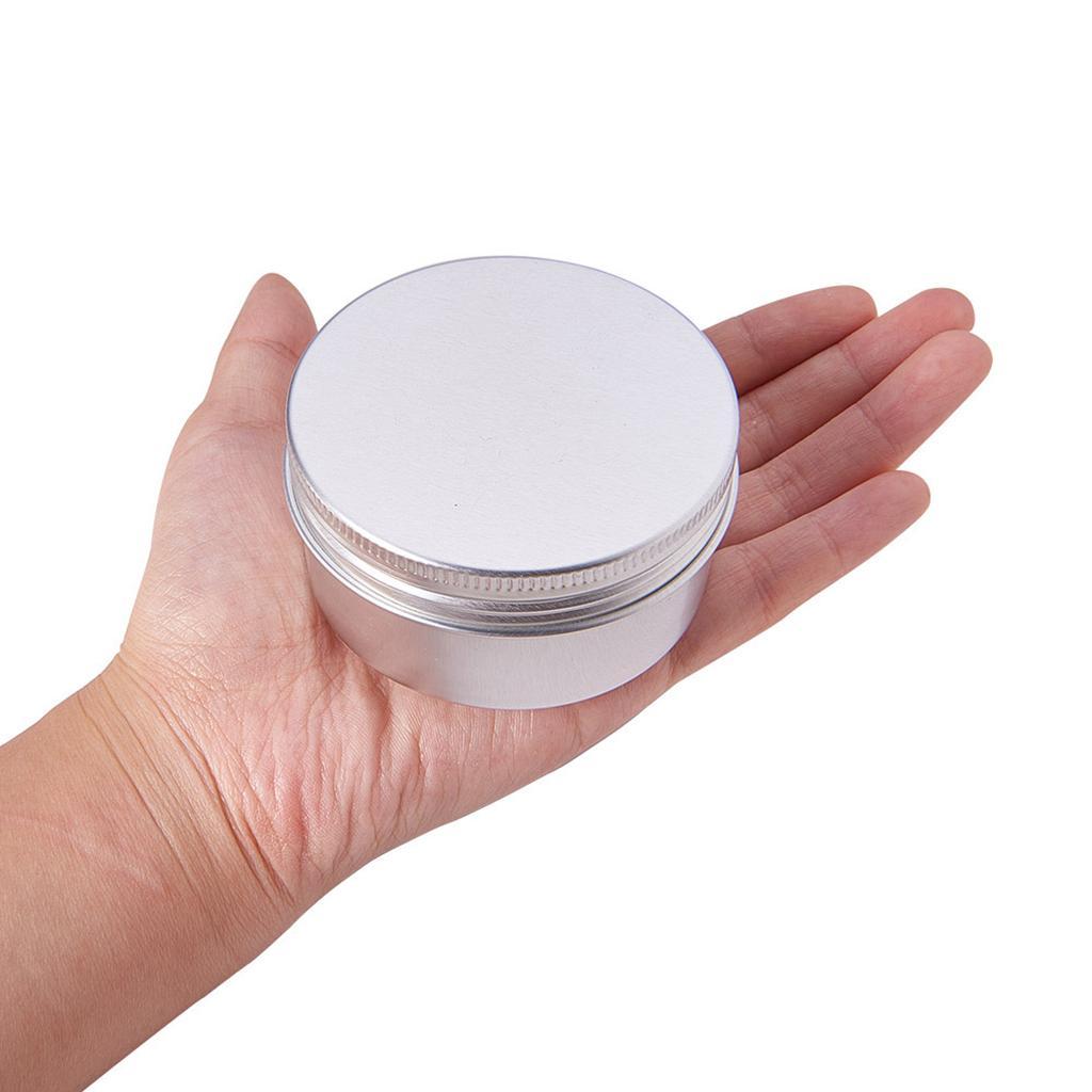 25Pc Aluminum Tin Storage Pot Candles Salves Containers Screw Lid 100ml 80ml