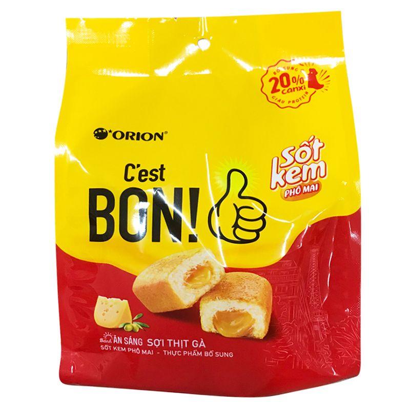 Bánh Ăn Sáng Cest Bon Sợi Thịt Gà Sốt Kem Phô Mai Orion Gói 101.5G 5 Bánh x 20.3G-8936036027464
