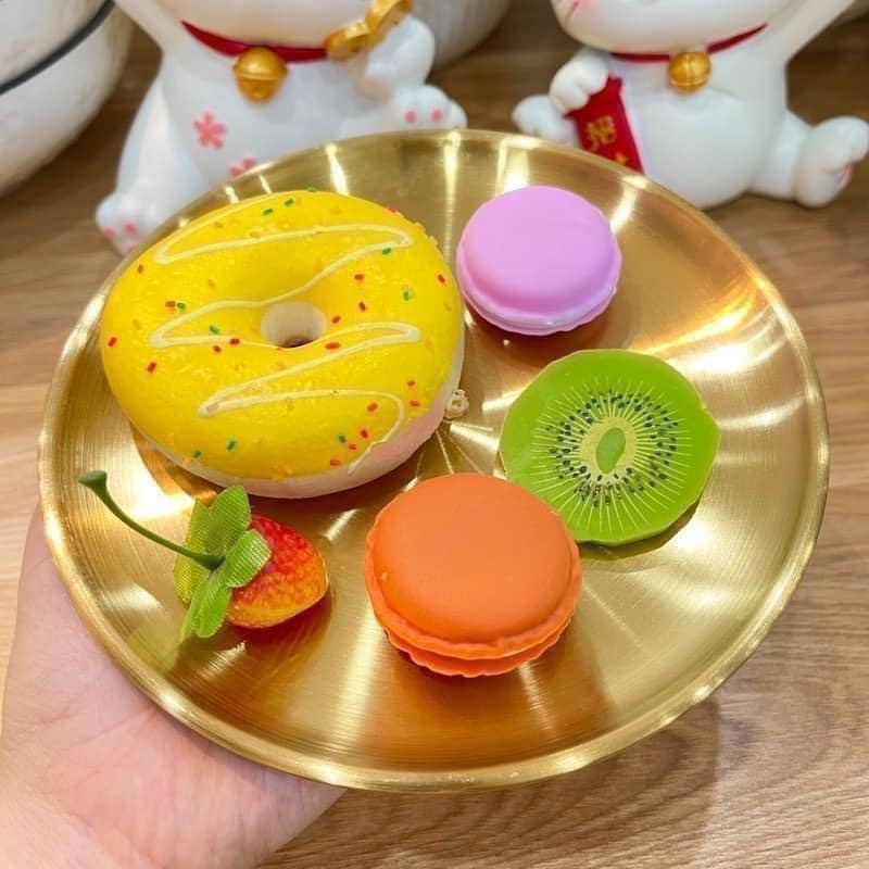 Set 5 đĩa đựng hoa quả, thức ăn đa năng, 5 Size khác nhau màu vàng sang trọng