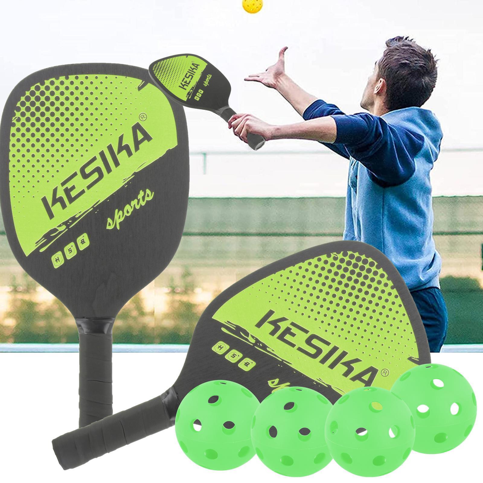 Professional Pickleball Paddles Comfort Grip with 4 Balls + Jump Rope