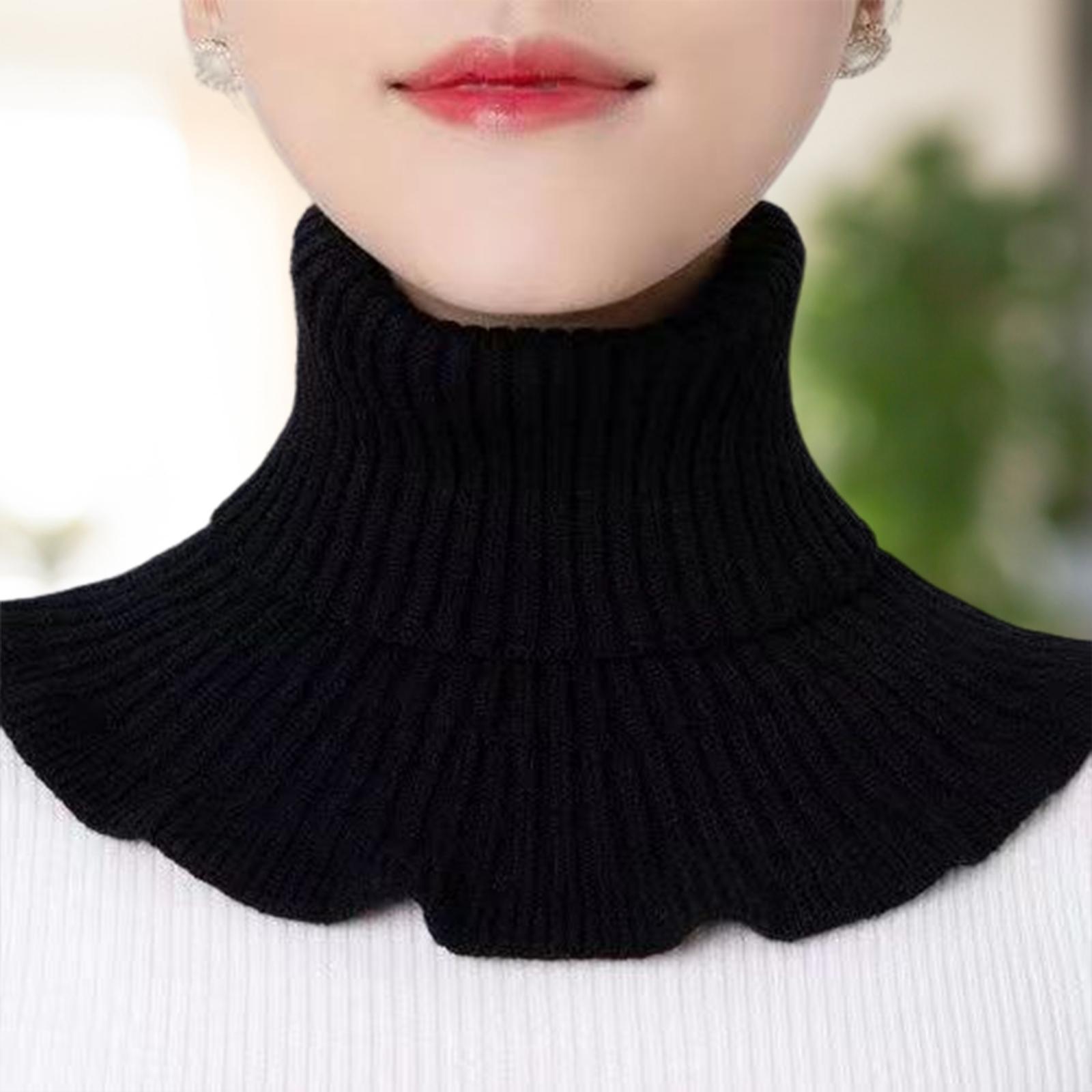 Women Turtleneck Knit Neck Warmer Scarf Quality Fabric Windproof