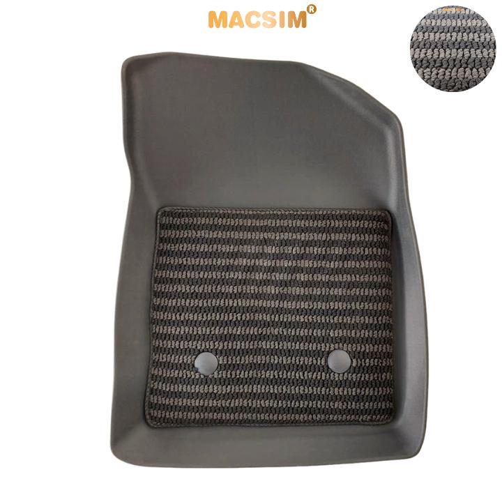 Thảm Lót Sàn 2 Lớp TPE Macsim Hyundai I10 2015-2021 Chuẩn Form, Bền, Không Mùi (sd3 xám đen ct)