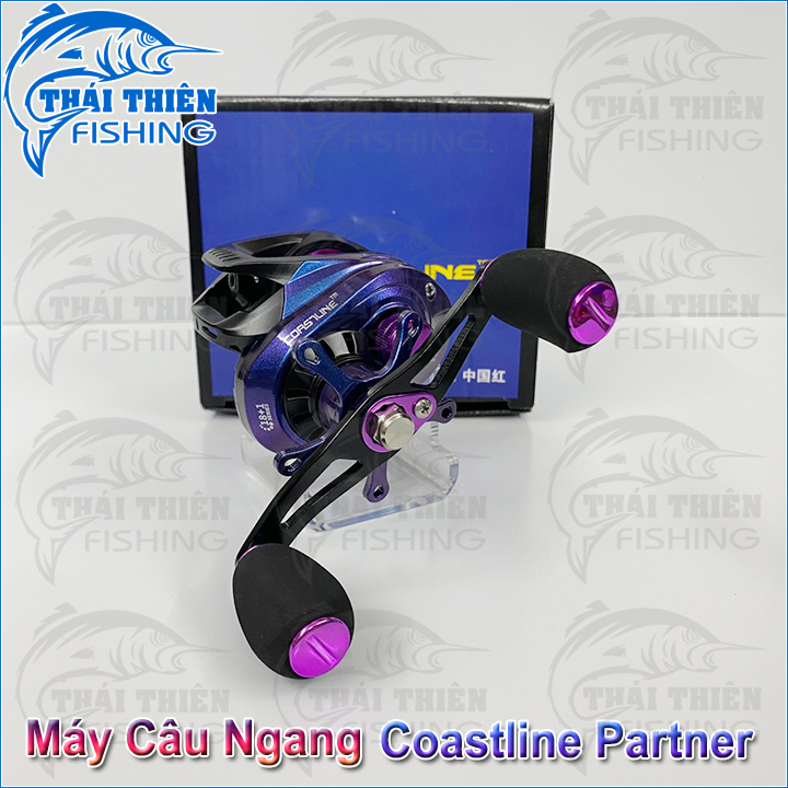 Máy Câu Ngang Coastline Partner 8.0:1 Tay Quay Trái Dùng Lure Cá Lóc, Chẽm, Mú