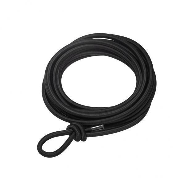4xBlack Elastic Bungee Rope Shock Cord Tie down 5m Length 5mm Thickness