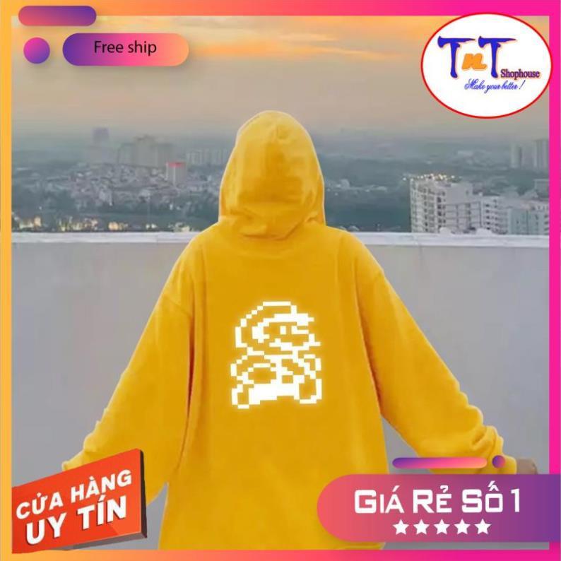 AS10 Áo khoác Sweater Mario Phản Quang cực chất, thời tranh cá tính cho sinh viên học sinh