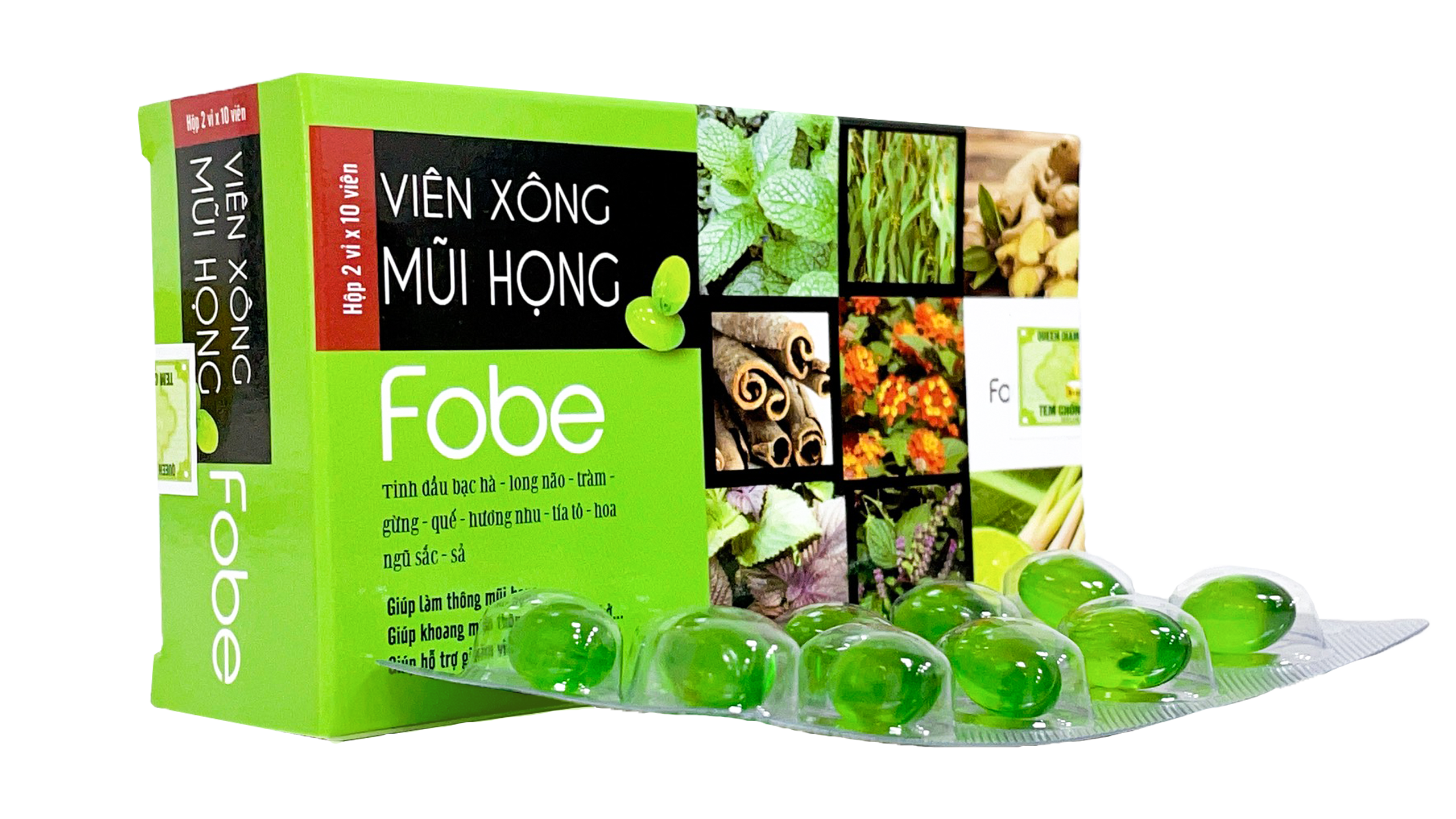 ( DATE 3/25 ) Viên Xông Giúp Thông Mũi Họng Giảm Nghẹt Mũi Sổ Mũi Tinh Dầu Hương Tràm ( Hộp 40 viên )