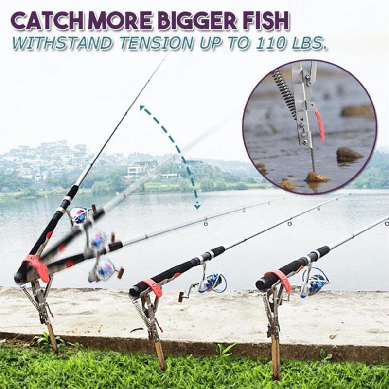 New Fishing Rod Holders Automatic Fishing Stainless Steel Pole Tackle Storage 32cm Outdoor Fishing Accessories Bracket pesca 7
