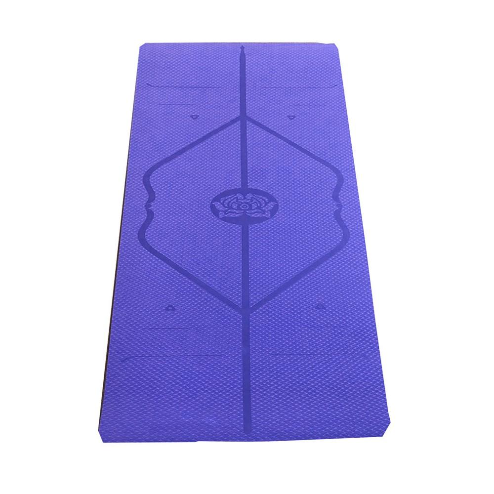 Thảm Tập Yoga Định Tuyến TPE dầy 8mm 1 lớp Cao Cấp Loại 1 (Tặng kèm dây buộc thảm).Túi chống nước