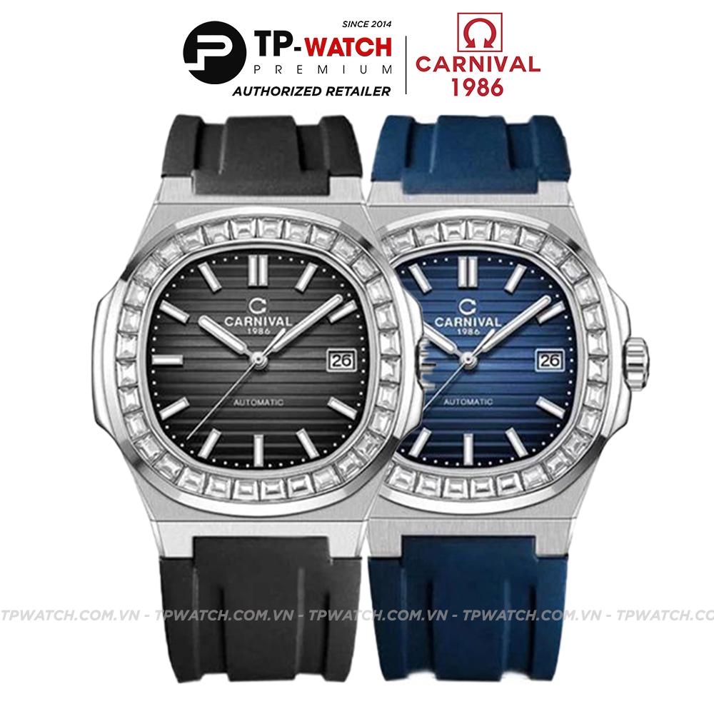 Đồng Hồ Nam Dây Cao Su Carnival Nautilus 8108G-VT-CS Automatic - Kính Sapphire - Size 41mm - 2 Màu - 8108G-VT-CSD-D - 8108G-VT-CSX-X