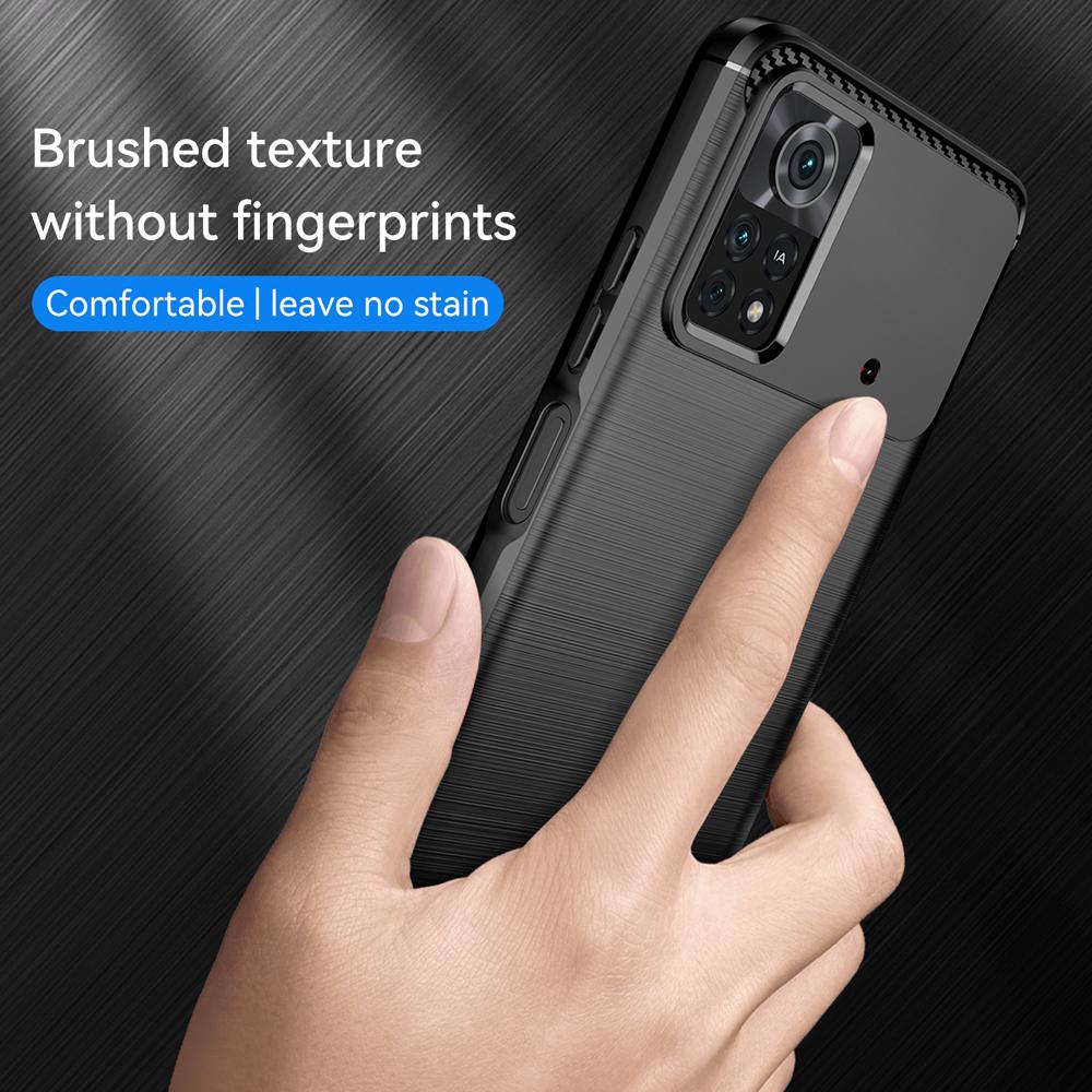 Ốp lưng dành cho Xiaomi Poco X4 Pro 5G ốp silicone mềm Carbone phay xước chống sốc chống vân tay