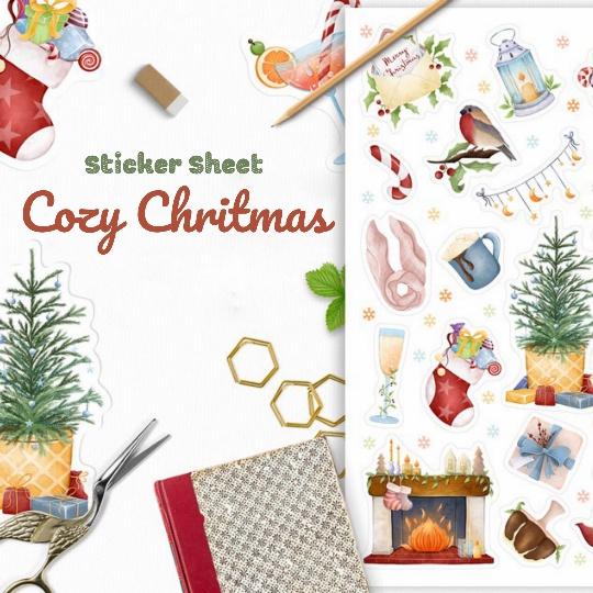 sticker sheet cozy chritmas - trang trí sổ tay, sổ nhật kí | bullet journal stickers