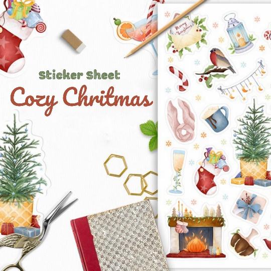 Sticker sheet cozy chritmas - trang trí sổ tay, sổ nhật kí | bullet journal stickers
