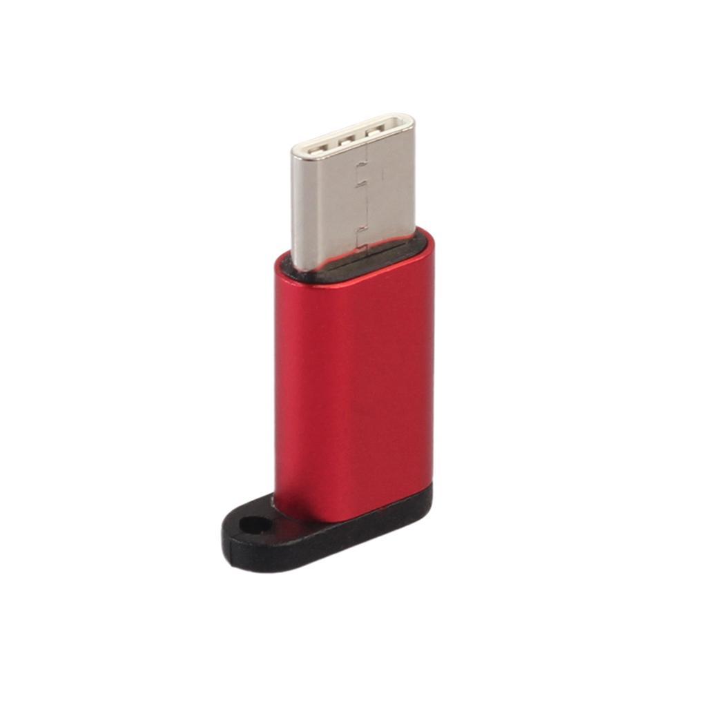 USB Type C Adapter , Aluminum USB C Male to Micro USB Female Convert Connector with Keychain Hole for Samsung Galaxy S8 New Macbook Pixel XL Nexus 5X 6P Nintendo Switch