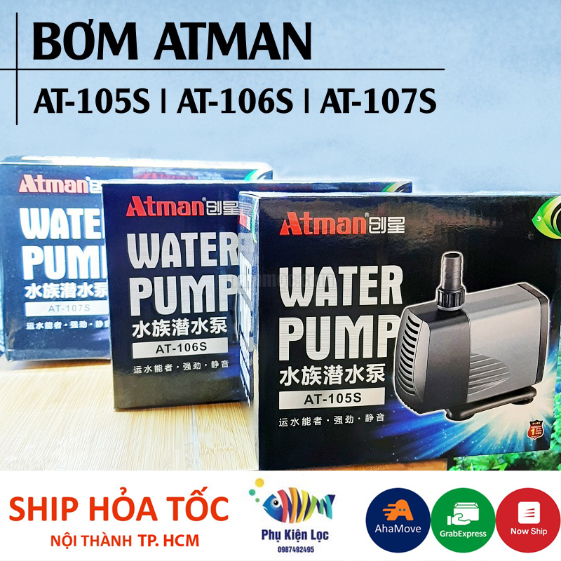 Máy Bơm Atman AT 101S | 102S | 103S | 104S | 105S|106s|107s - Bơm Nước Bể Cá Cho Hồ Cá Cảnh