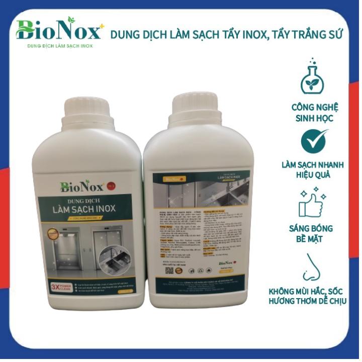 Chai Bionox Làm Sạch Inox Giúp Khôi Phục Bề Mặt Sáng Bóng.Chai 1L