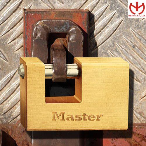 Khóa cầu ngang Master Lock 608 EURD thân đồng rộng 85mm - MSOFT