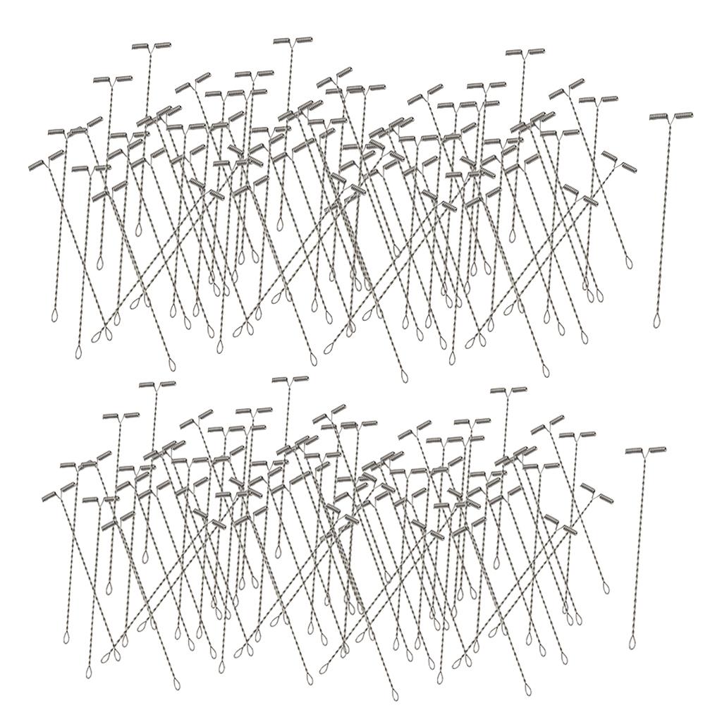 200x Fishing Balance Rig Hook Arms Connector T-shape Twisted String Hooks