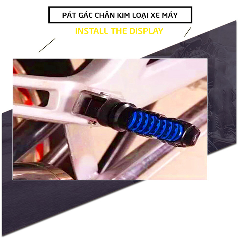 Bộ 2 cái pát gắn gác chân rider hợp kim dành cho các dòng xe honda, xe đạp, xe điện, mô tô, xe máy exciter, AB, SH, vision, lead,…phong cách_MB06-PGC