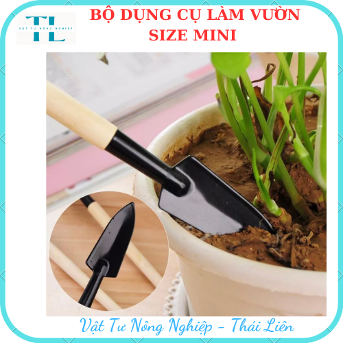 Bộ dụng cụ làm vườn 3 món mini, Bộ dụng cụ 3 món tiện lợi dễ sử dụng phù hợp cho bé làm vườn.