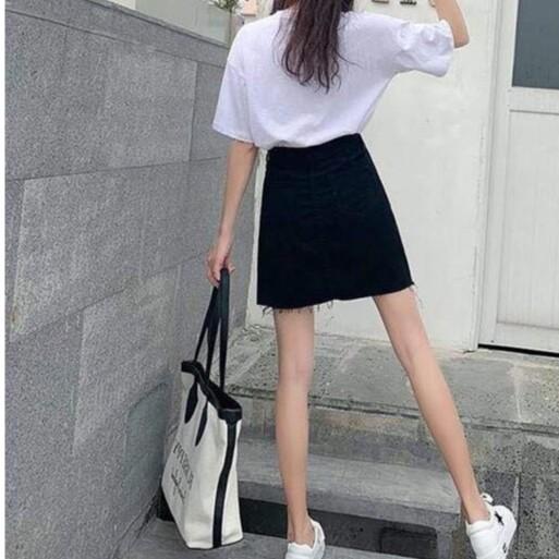 Váy Cạp Cao Rách Gấu