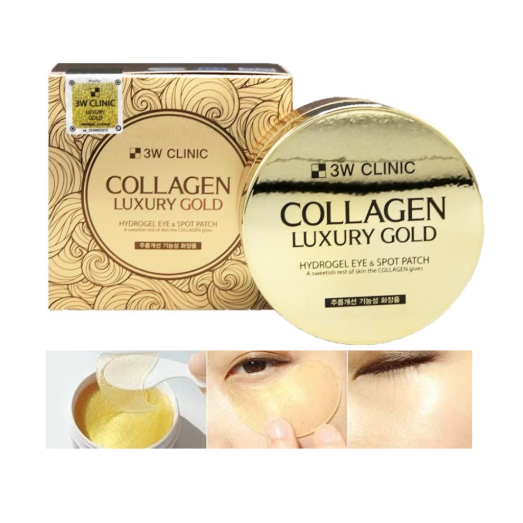 Mặt Nạ Hỗ Trợ Điều Trị Xóa Nhăn Vùng Mắt 3W Clinic Collagen Luxury Gold (90g)