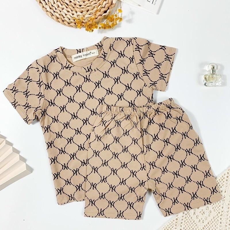 Đồ bộ cho Bé Gái, Bé Trai Cộc Tay Minky Mom, Quần áo trẻ em vải COTTON mềm mịn thoáng mát an toàn cho bé NN24