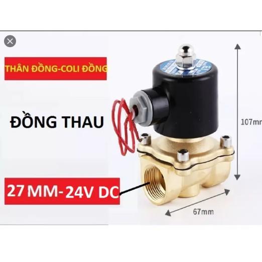 Van điện từ phi 21, phi 27,phi 34 thường đóng 220V, van thoát nước, van nước điều khiển bằng điện