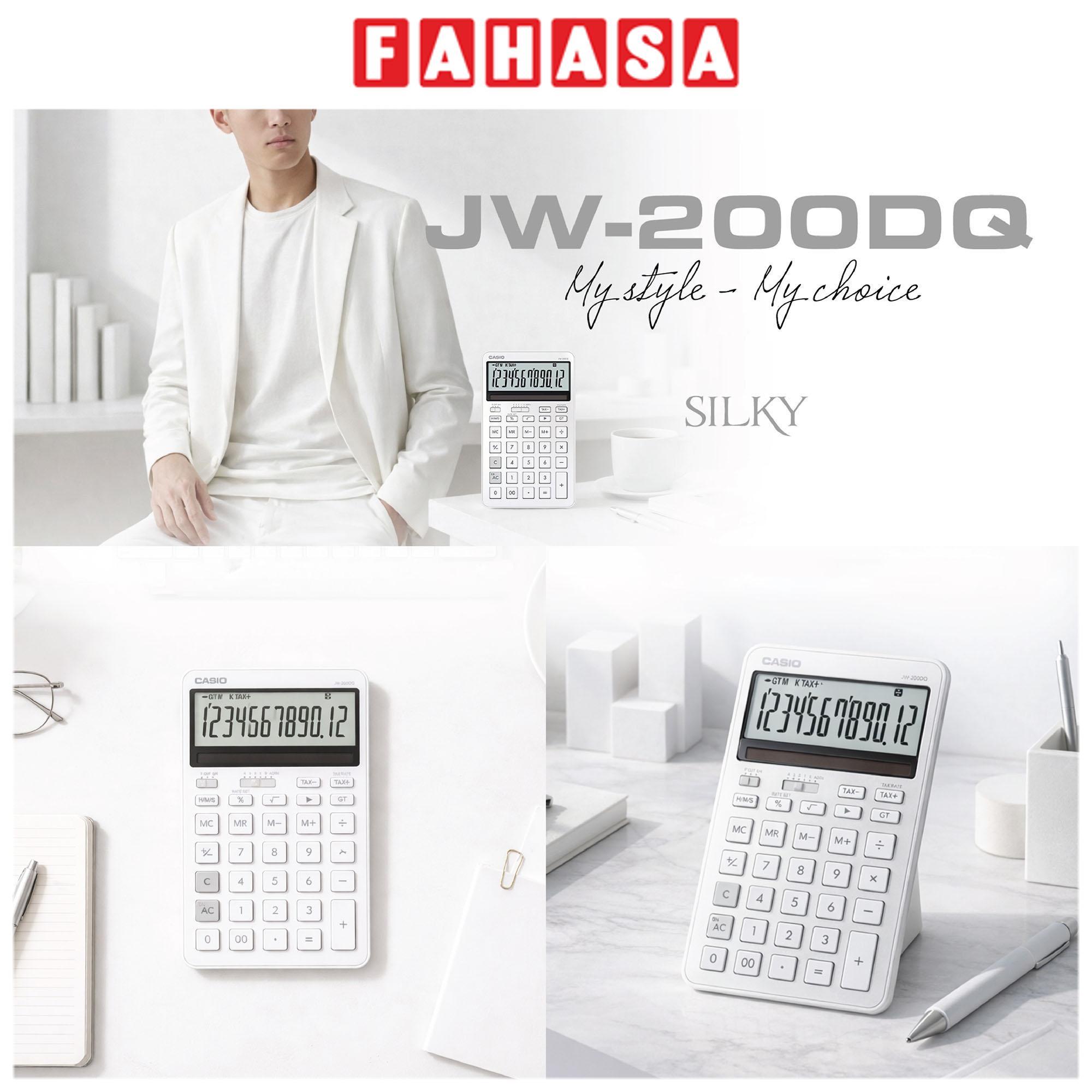 Máy Tính Văn Phòng Casio JW-200DQ-WE-W-DP - Màu Trắng