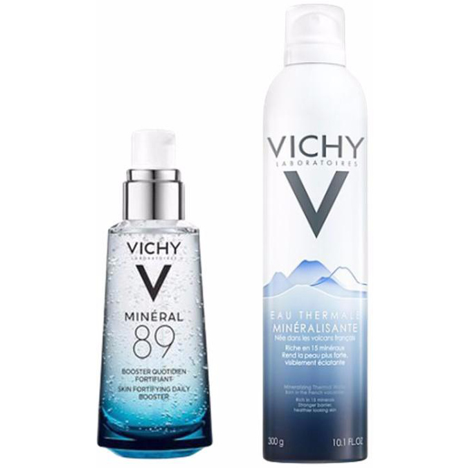 Bộ chăm sóc da Dưỡng Chất Khoáng Cô Đặc Giúp Phục Hồi Và Bảo Vệ Da Vichy Minéral 89 + Nước Khoáng Vichy Mineralizing Water