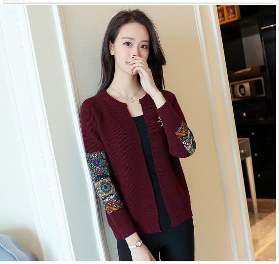 ÁO KHOÁC LEN TAY PHỐI THỔ CẨM CAO CẤP BY6213